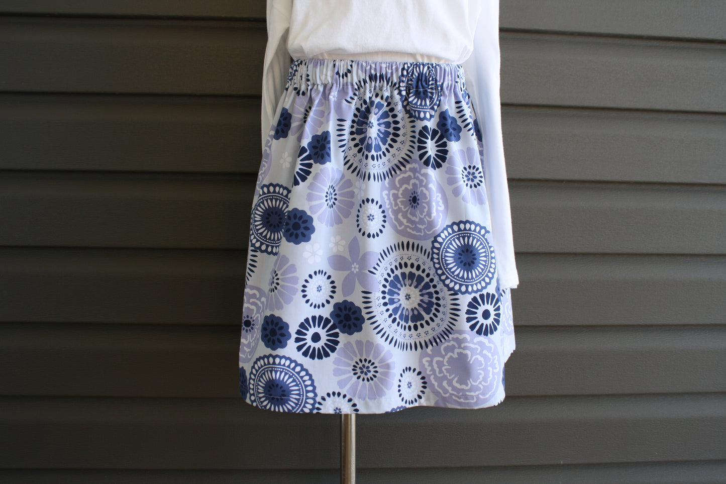 purple flowers kids skirt size 6