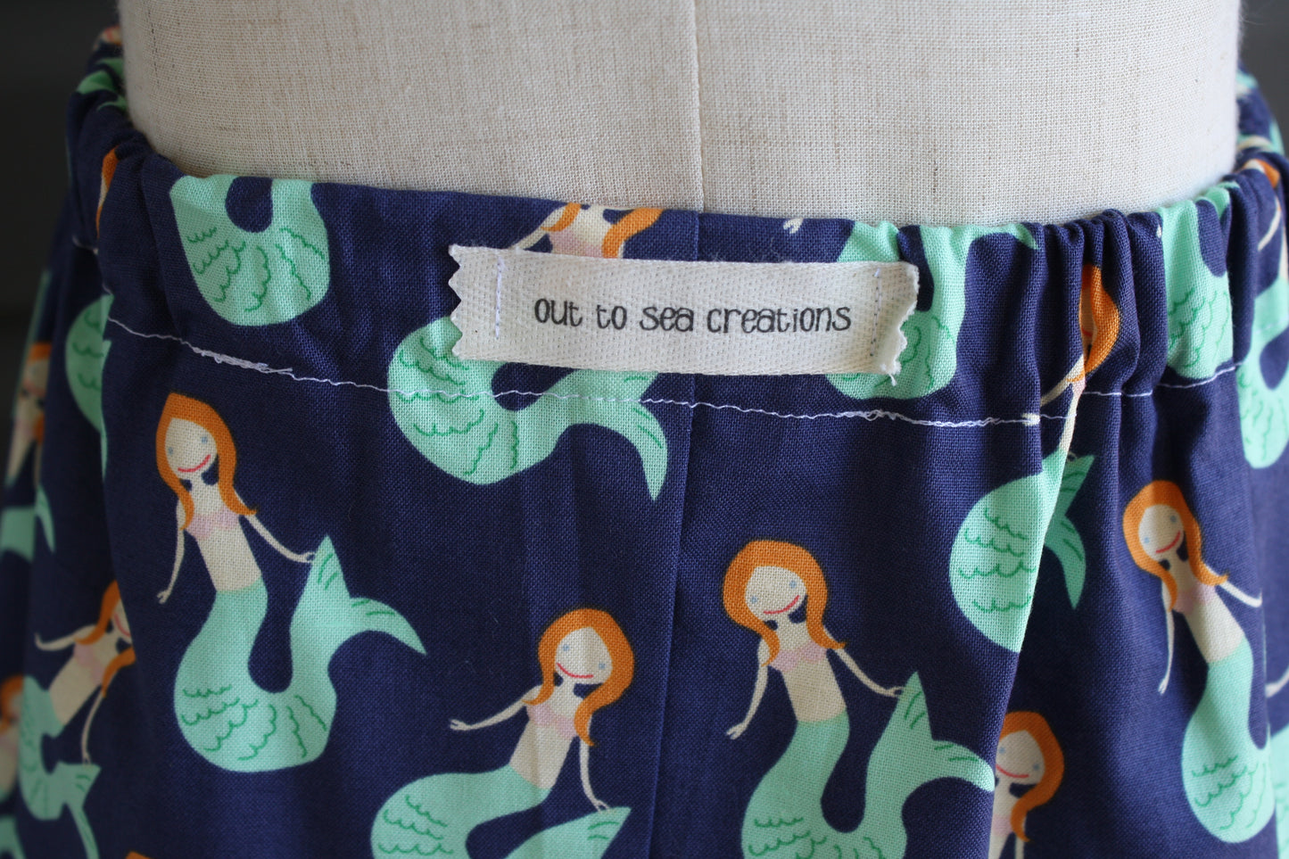 red headed mermaids kids skirt size 6
