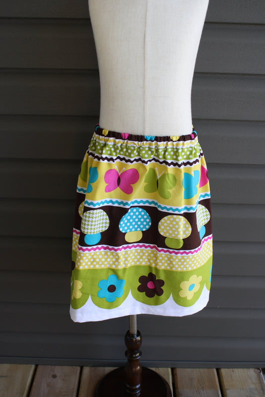 retro mushroom kids skirt size 6