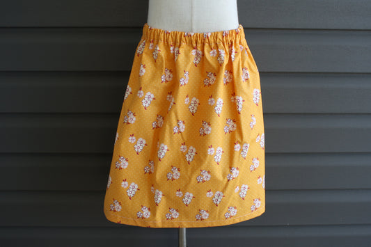 stitched flowers kids skirt size 8