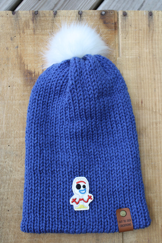 Forky knitted hat