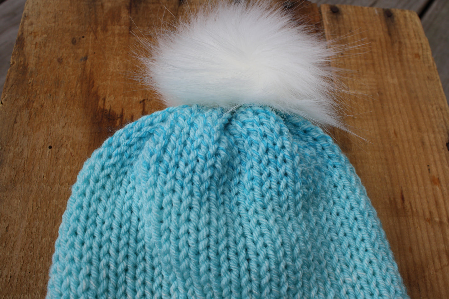 ice blue knit hat