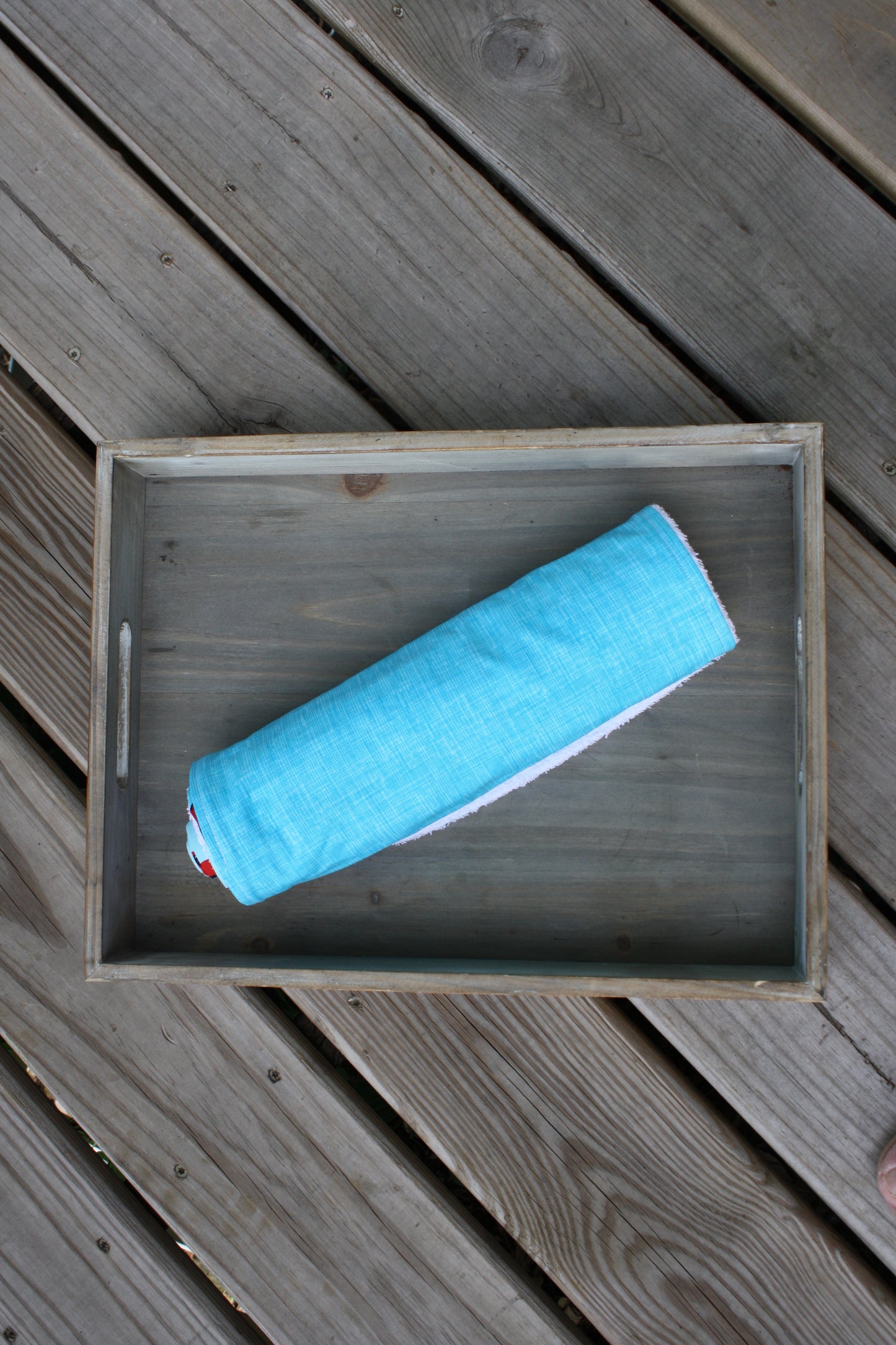 fox and turquoise snap together towel set