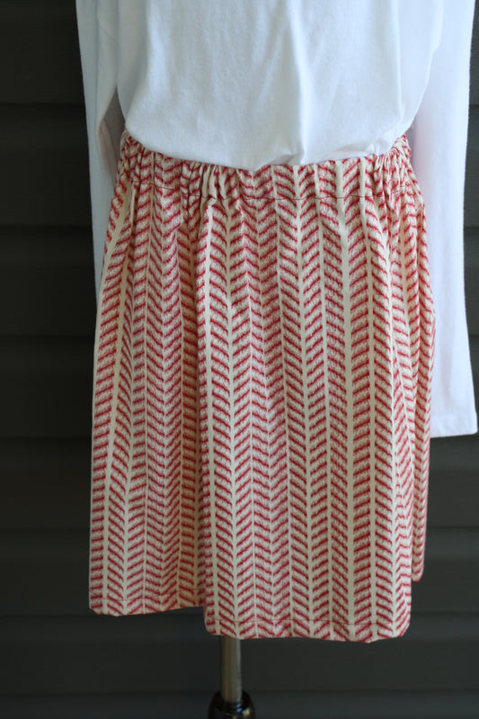 red herringbone skirt size 5