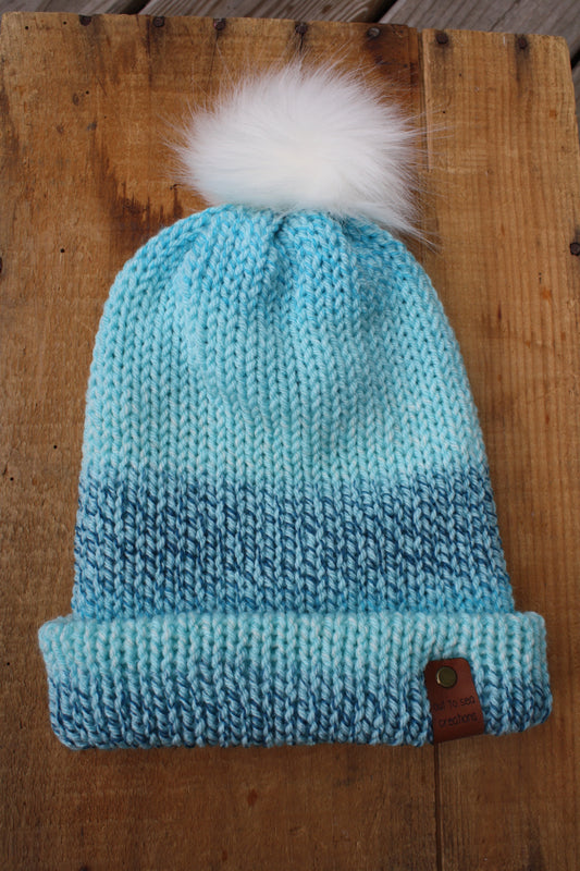 ice blue knit hat